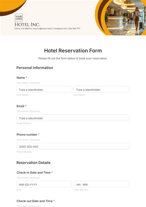 Reservation Form Image