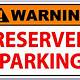 Reserved Parking Sign Printable