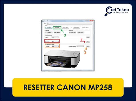Reset Canon MP258 menggunakan Software
