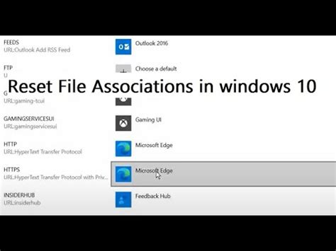 Reset File Associations