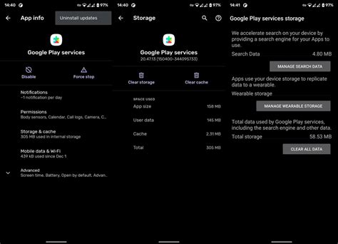 Reset Google Play Services