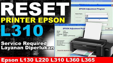 Reset L310 Epson Gratis