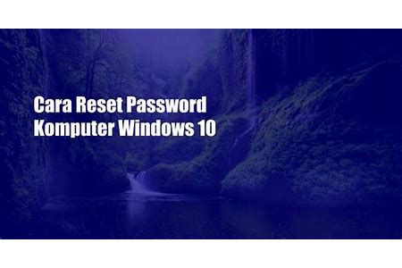 Reset Password Komputer Indonesia