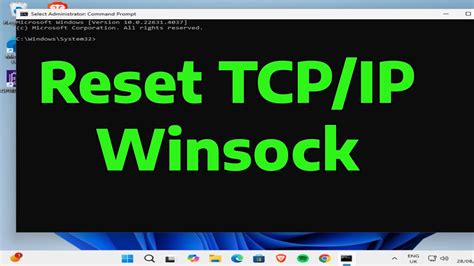Reset TCP/IP Stack and WinSock