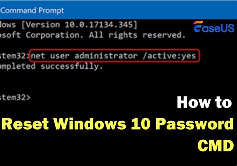 Reset Windows 10 Admin Password Using Command Line