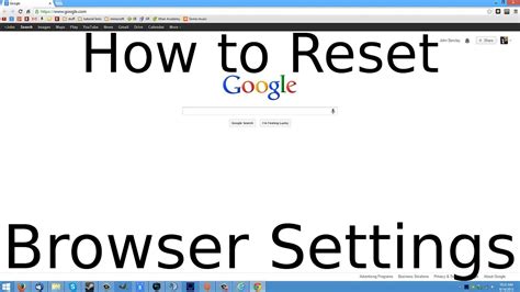Reset Your Browser