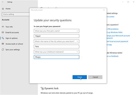 Reset Your Password Using Security Questions