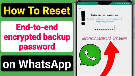 Reset Your WhatsApp Encrypted Backup Password