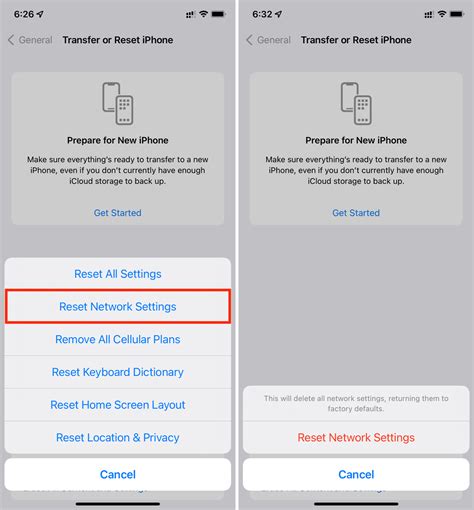 Reset network settings on your iPhone