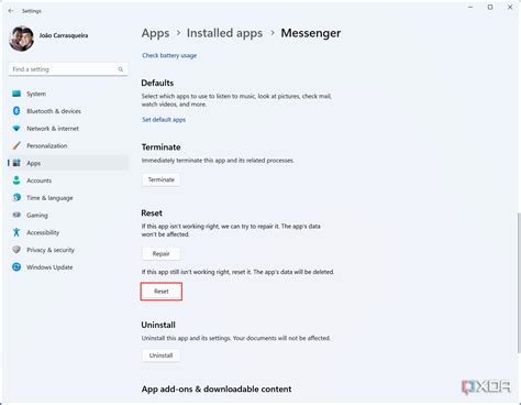 Reset the Affected Application