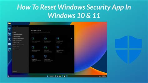 Reset the Windows Security App