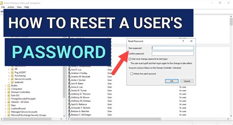 Resetting the password