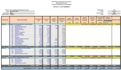 Residential Cost Estimate Template 2