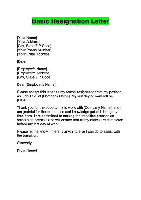 Simple Resignation Letter 59+ Examples, Format, Sample Examples