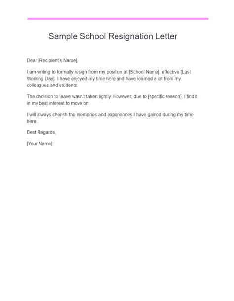 50 BEST Teacher Resignation Letters (MS Word) ᐅ TemplateLab