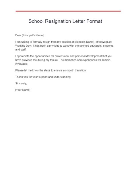 50 BEST Teacher Resignation Letters (MS Word) ᐅ TemplateLab