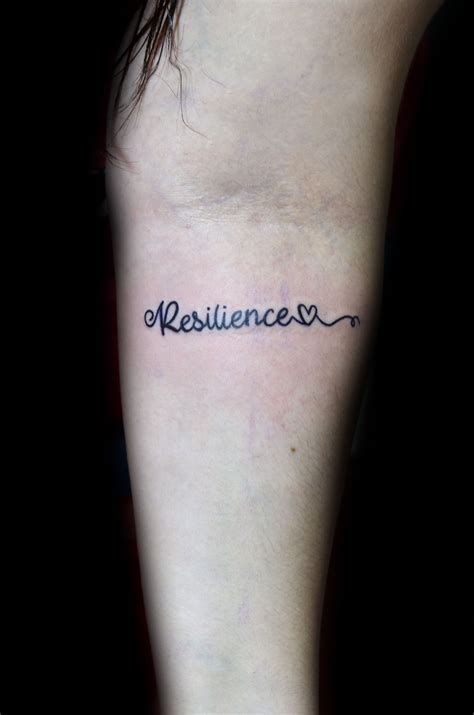 resilience with my son's birth date... Tatuagem