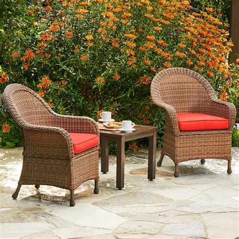Outdoor Wicker Resin 4Piece Patio Furniture Dinning Set with 2 Chairs