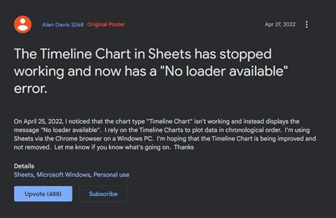 Resolve Google Sheets Timeline Chart No Loader Available Error: A Simple Guide