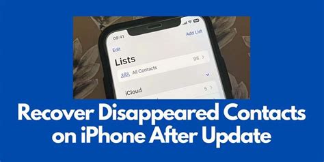 Resolved the iPhone Contacts Missing After Update Issue!