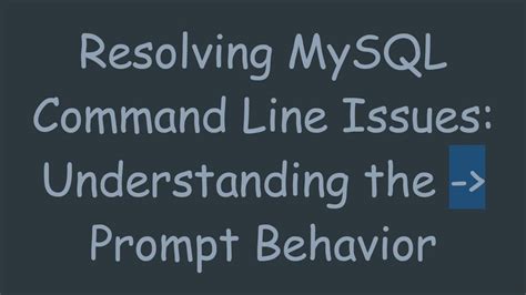 Resolving Issue With Command Prompt