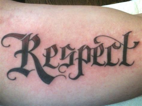 Respect tattoo Respect tattoo, Tattoos, Forarm tattoos