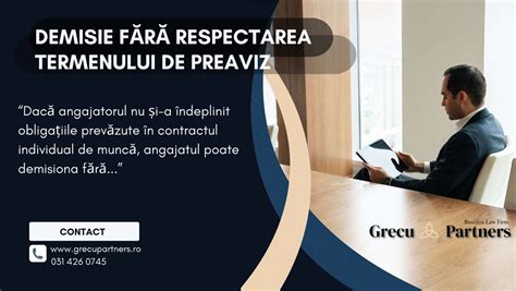 Respectarea Termenului de Preaviz