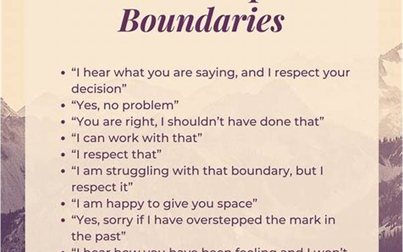 Respecting Boundaries