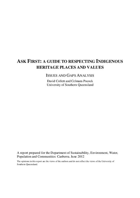 Respecting Indigenous Heritage