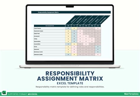 Excel RACI Matrix Template with 3 Formats