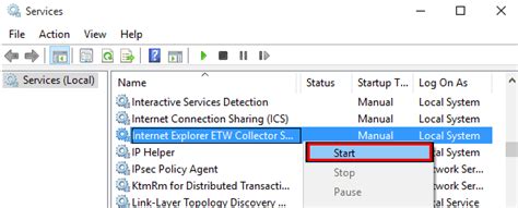 Restart ETW Collector Service