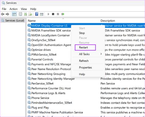 Restart Nvidia Services