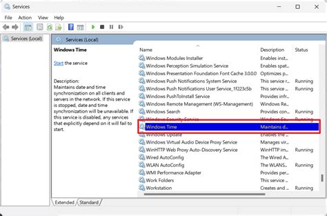 Restart the Windows Time Service