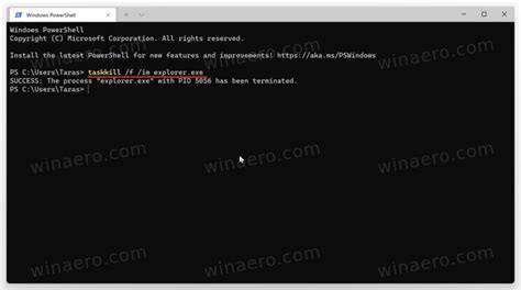 Restarting Windows Explorer Using Command Prompt