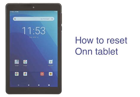 Restarting Your Onn Tablet