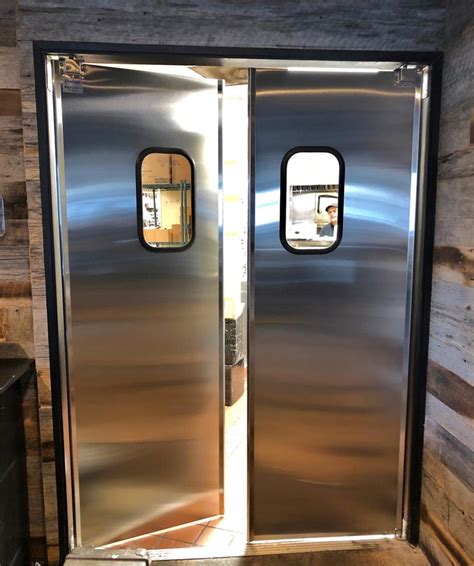 Restaurant Kitchen Traffic Doors Restaurant Doors In Stock Stainless Steel Double Swing