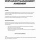 Restaurant Manager Contract Template