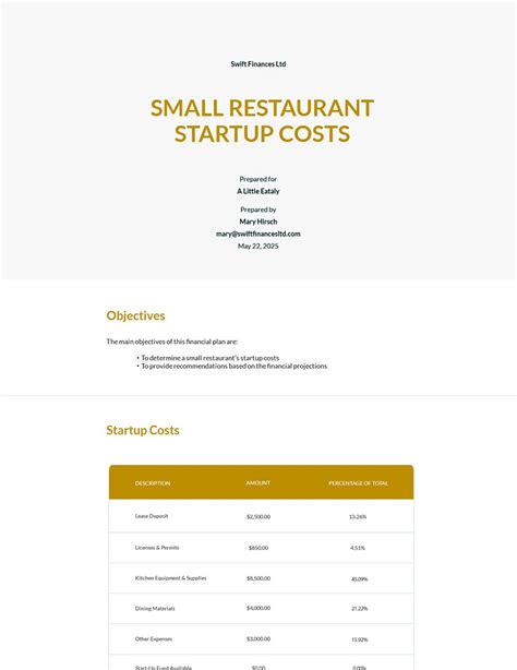 Get Our Sample of Restaurant Operating Budget Template for Free