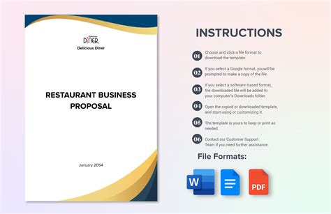 Restaurant business proposal template