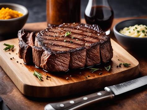 Resting ribeye steak