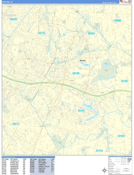 Reston Va Zip Code Map