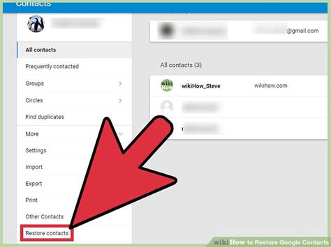 Restore Contacts Using Google Contacts