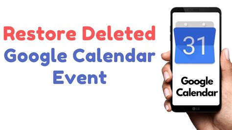 Restore Deleted Google Calendar