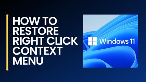 Restore Full Right-click Context Menu in Windows 11