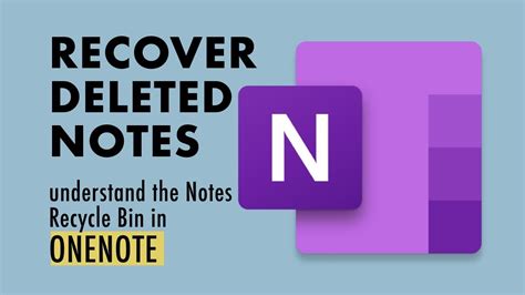 Restore Items From the OneNote Trash