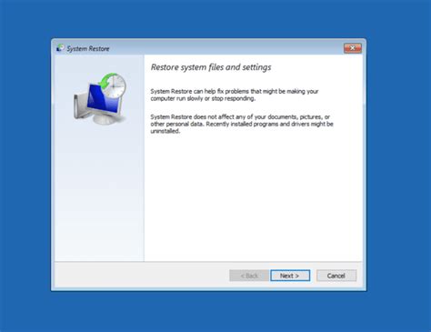 Restore Your PC With System Restore