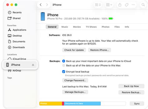 Restoring from a Local iTunes/Finder Backup
