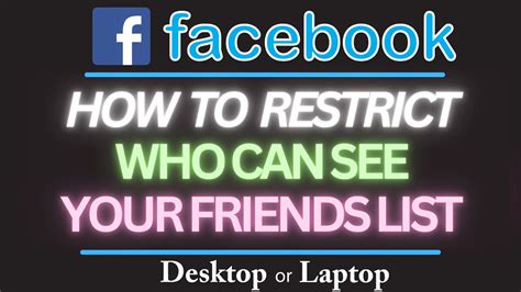 Restrict Who Can See Your Friends List