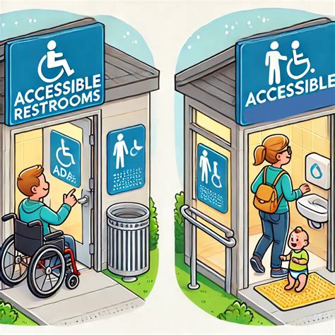 Restroom facilities event accessible stalls