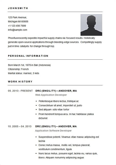 Resume Basic Format Examples